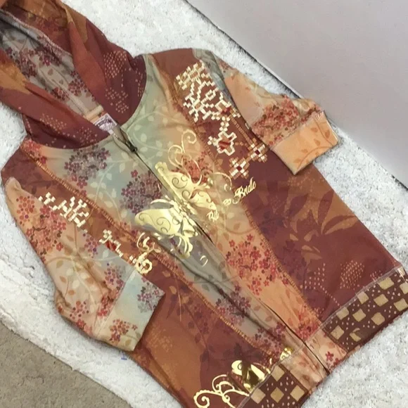 Bit & Bridle embroidered zip front hoodie M - Picture 10 of 11